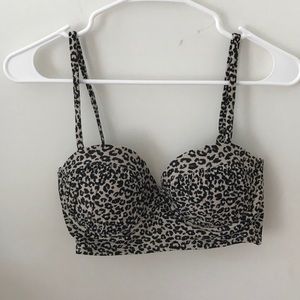 Leopard print bikini top
